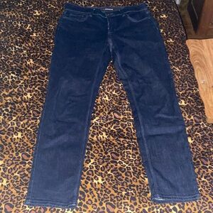 Liz Claiborne Dark Blue Sara Slim Leg Mid-Rise Jeans